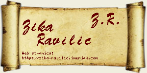 Žika Ravilić vizit kartica